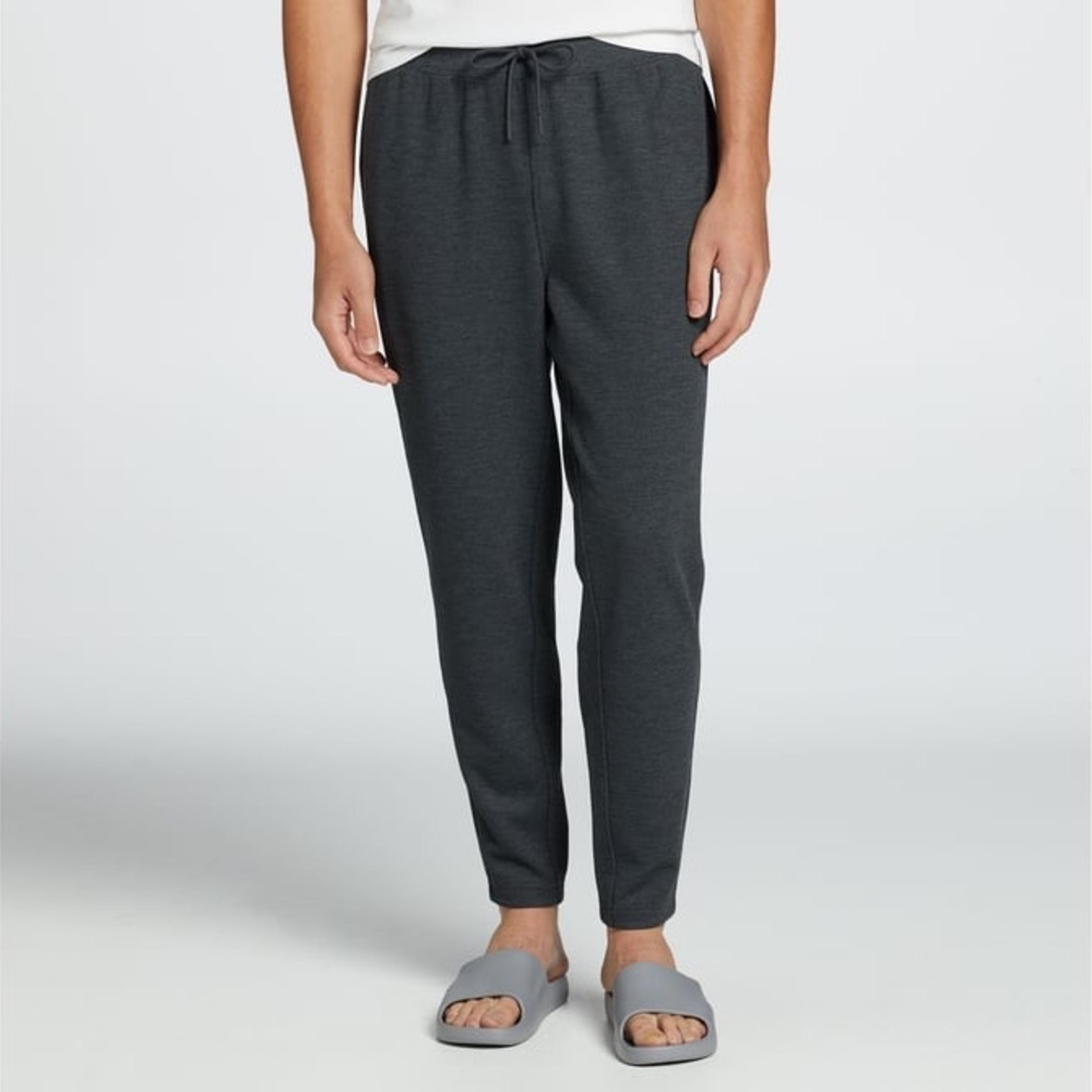 VRST Men's Graphic Charcoal Heather R&R Waffle Knit Tapered Pant - Size
